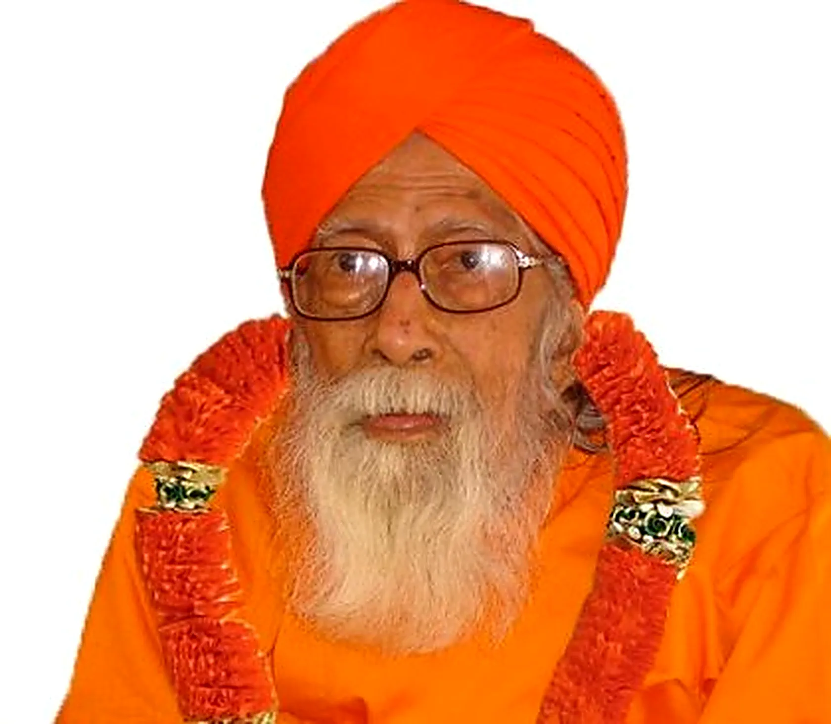 Ácárya Shraddhánanda Avadhúta in saffron robes