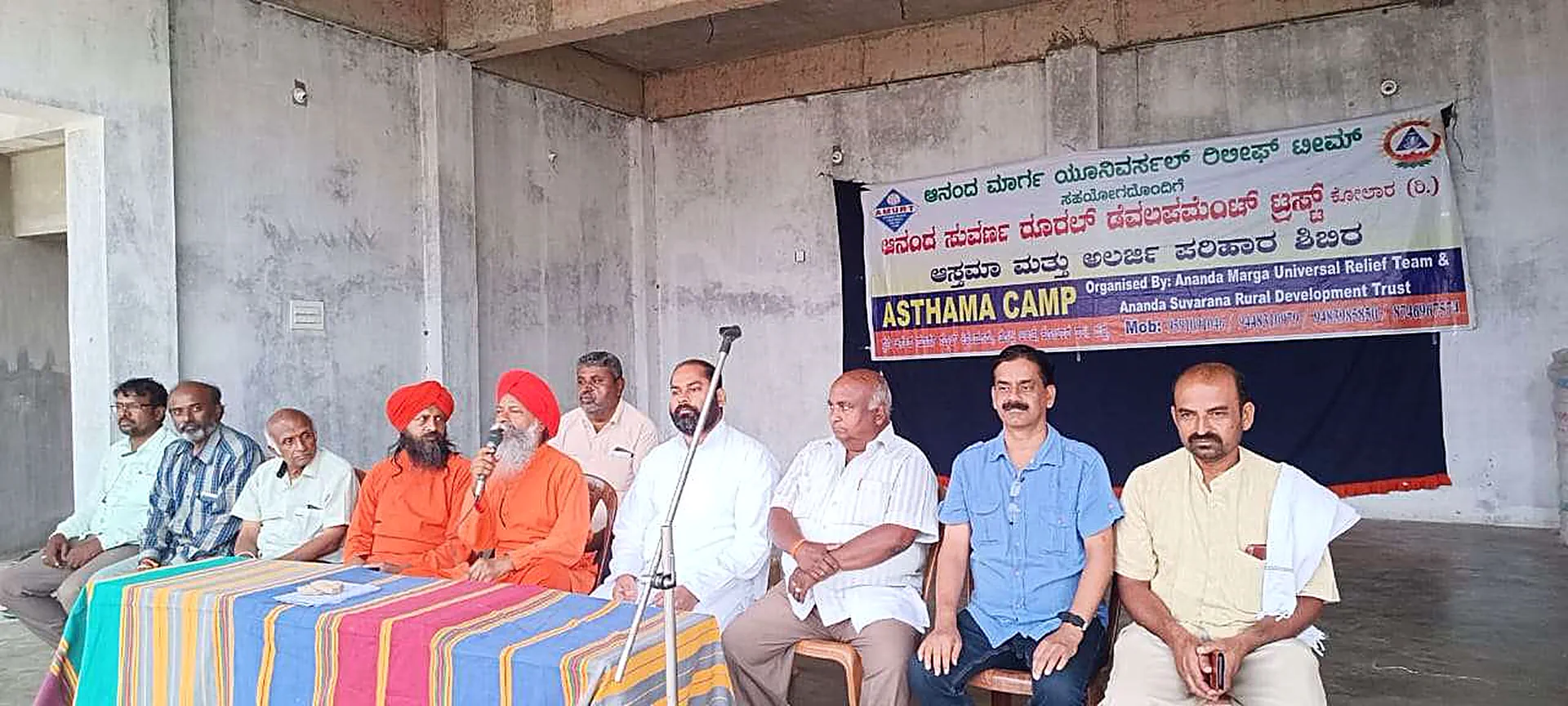 Dadas attending patients at an asthma treatment camp
