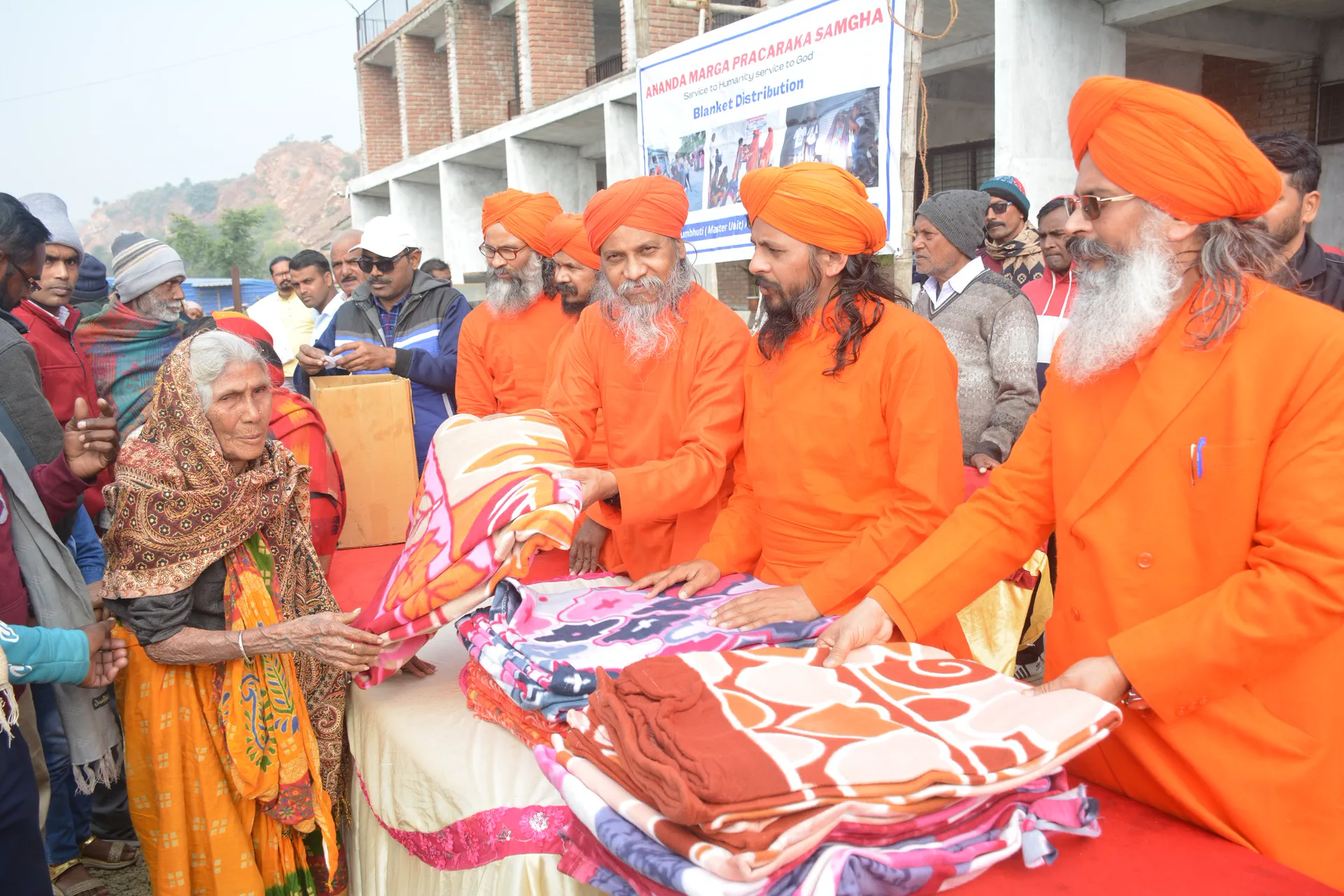 Winter blanket seva — Ananda Marga India